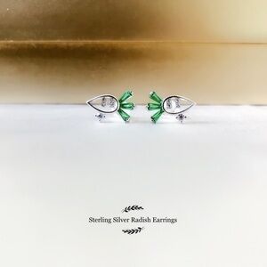 Sterling silver radish Earrings